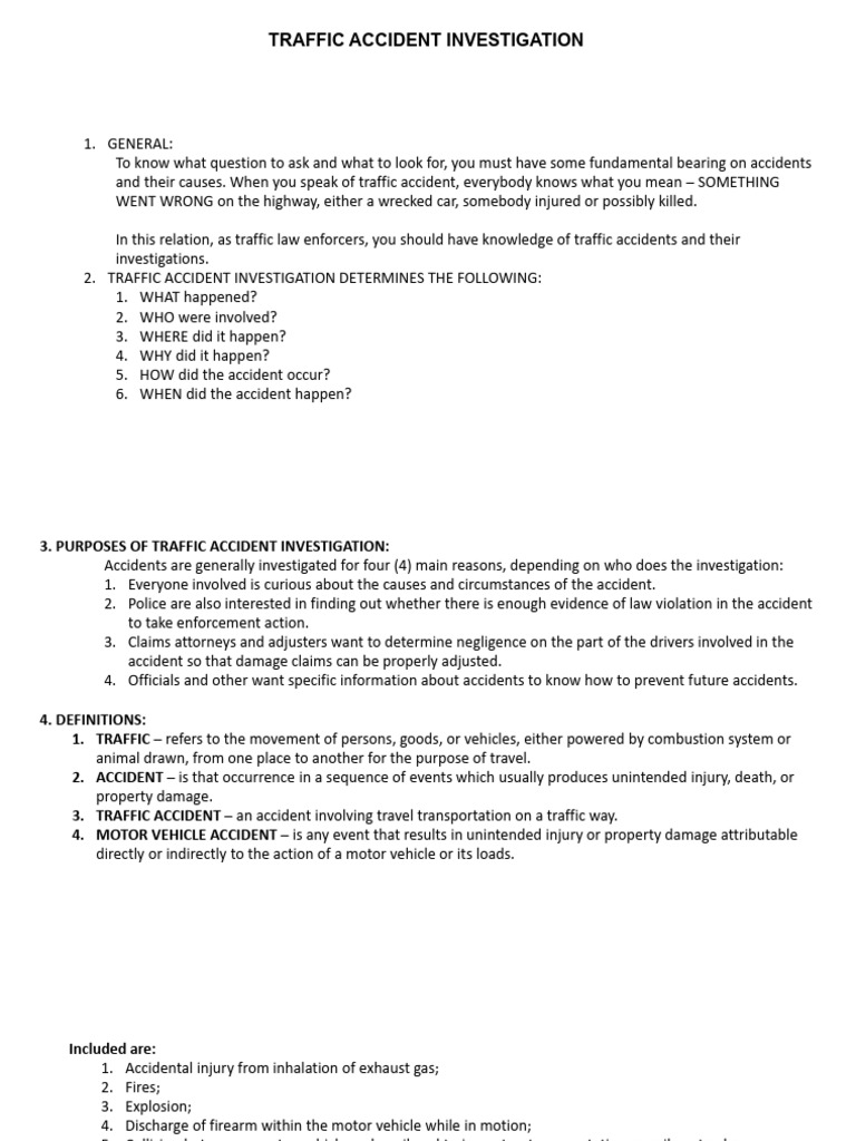 TRAFFIC ACCIDENT INVESTIGATION | PDF | Traffic Collision | Friction