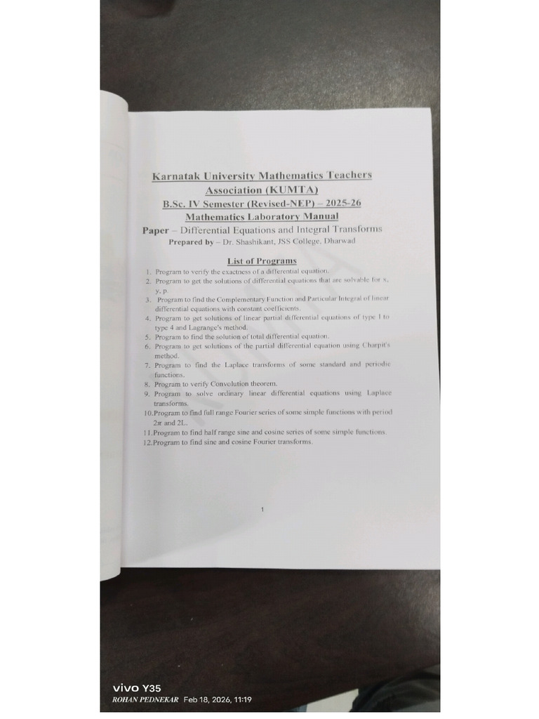 Math's Program 4th Sem _extracted_02181417 | PDF