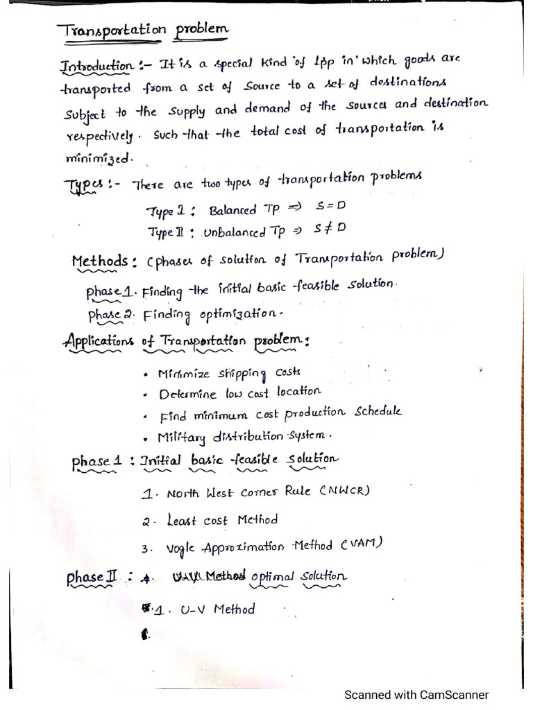 Transportation Problem | PDF