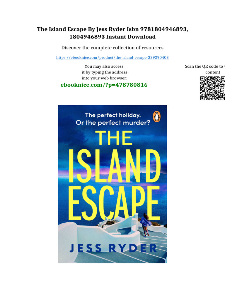 The Island Escape by Jess Ryder ISBN 9781804946893, 1804946893 instant ...