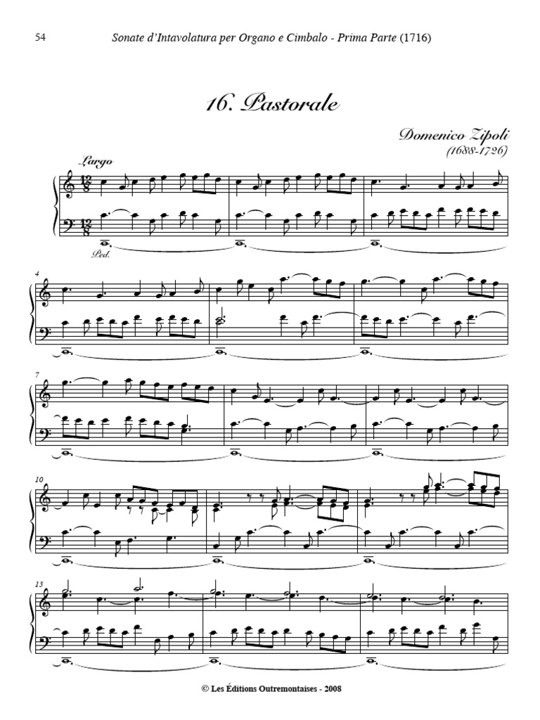 IMSLP133946 WIMA.8830 Zipoli 16.pastorale | PDF