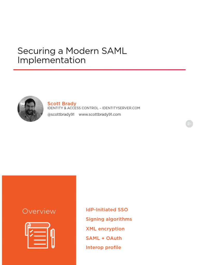 Securing A Modern Saml Implementation Slides | PDF | Computing ...