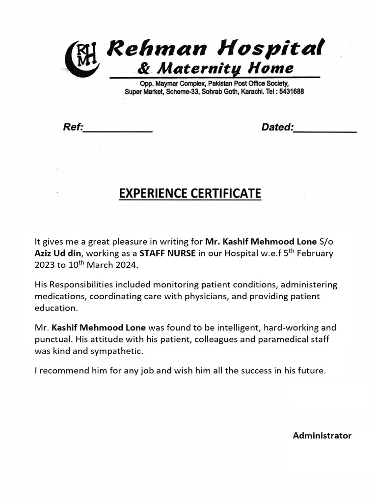 Experience Letter | PDF