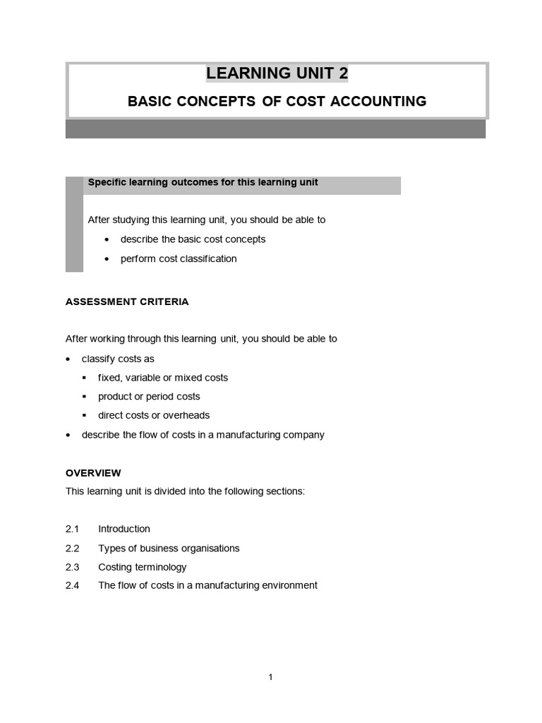 Mac1501 Unit 2 | PDF | Cost Of Goods Sold | Expense