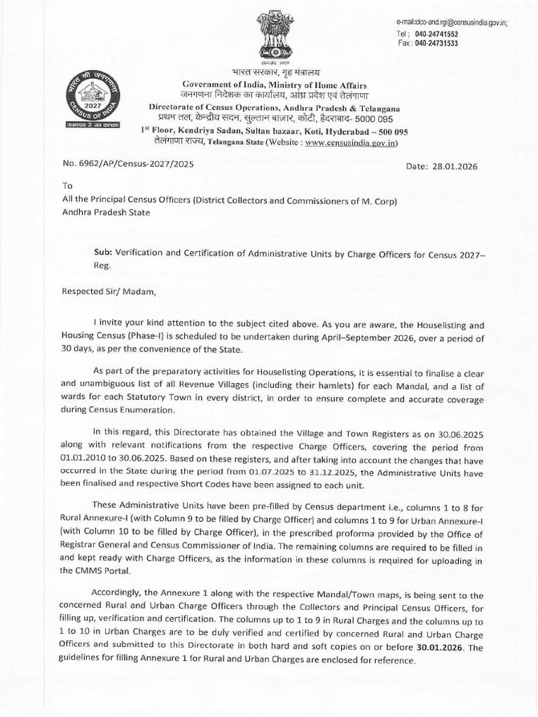 Verification and Certification of Administrative Units by Charge ...