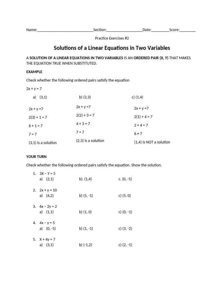 Practice Exercise 2 | PDF