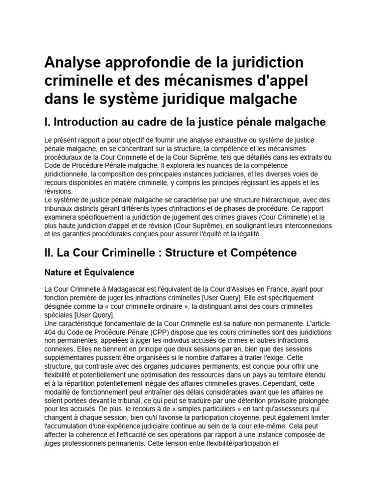 Cours Pénales À Madagascar | PDF | Crimes | Crime et violence