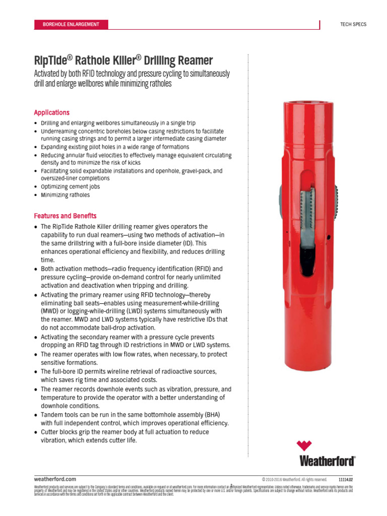 RipTide® Rathole Killer® Drilling Reamer | PDF | Casing (Borehole)