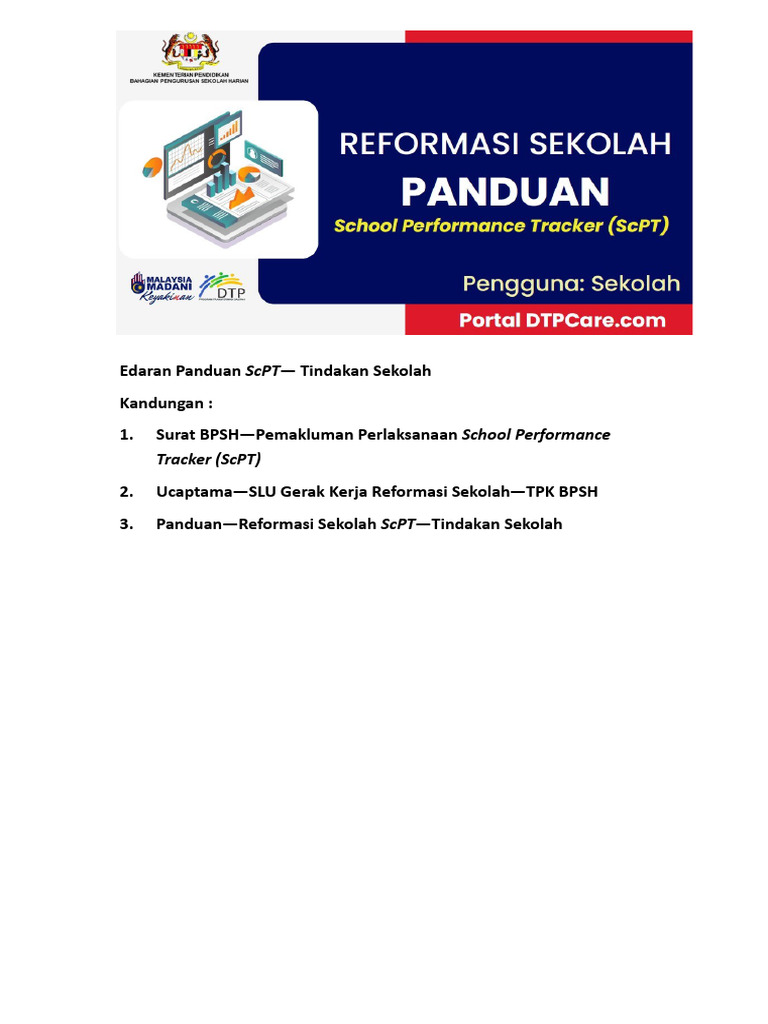 Panduan SCPT - Tindakan Sekolah | PDF