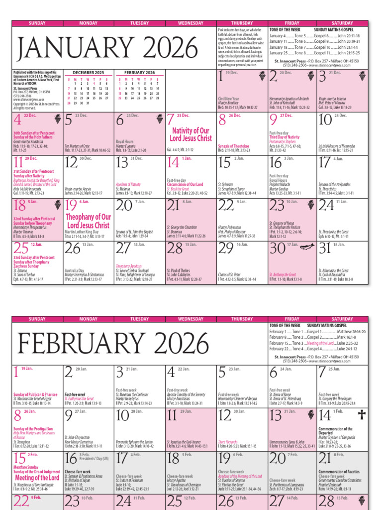 SIP 2026 English Wall Calendar | PDF | Nativity Of Jesus