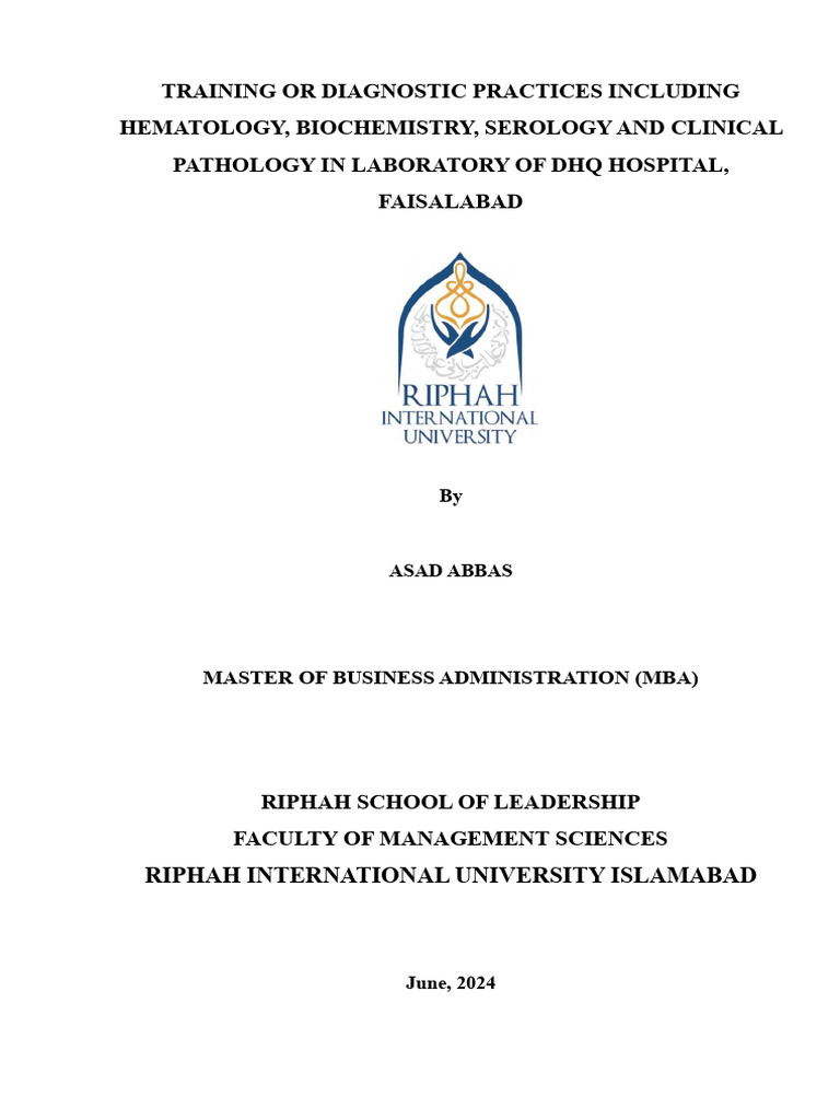 Asad Abbas Laboratory of DHQ Hospital | PDF | Blood Plasma | Hepatitis B