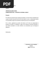 CARTA DE LIQUIDACION DE TRABAJADOR