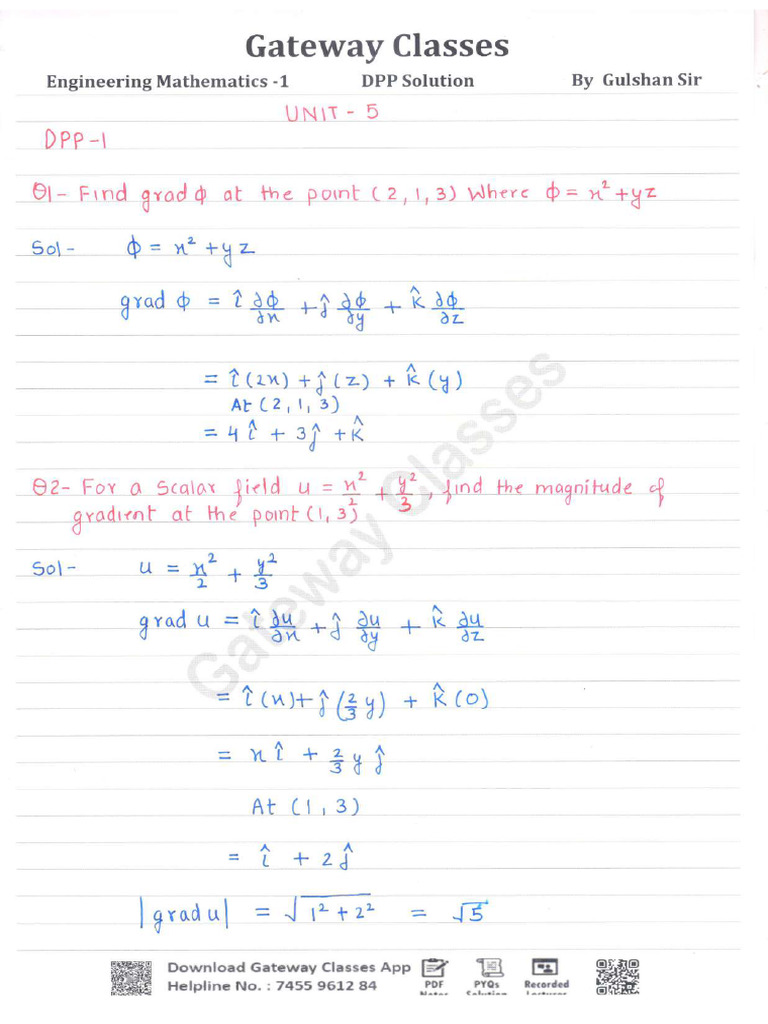 M I Unit 5 DPP Solution | PDF
