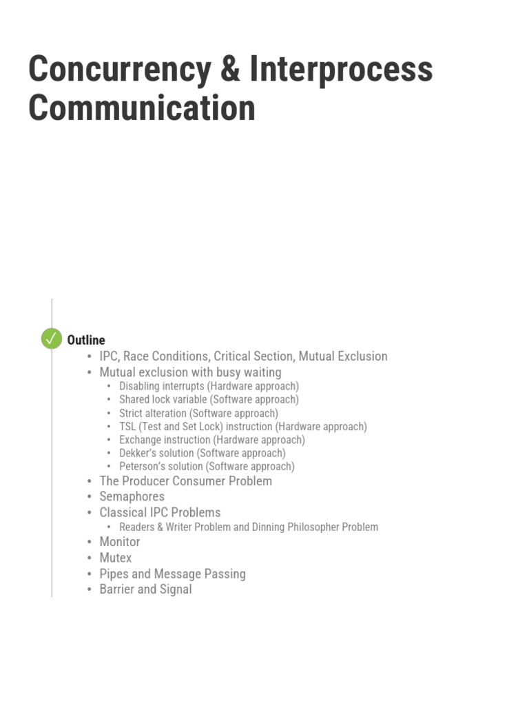 Concurrency & Interprocess Communication | PDF | Computer Programming ...