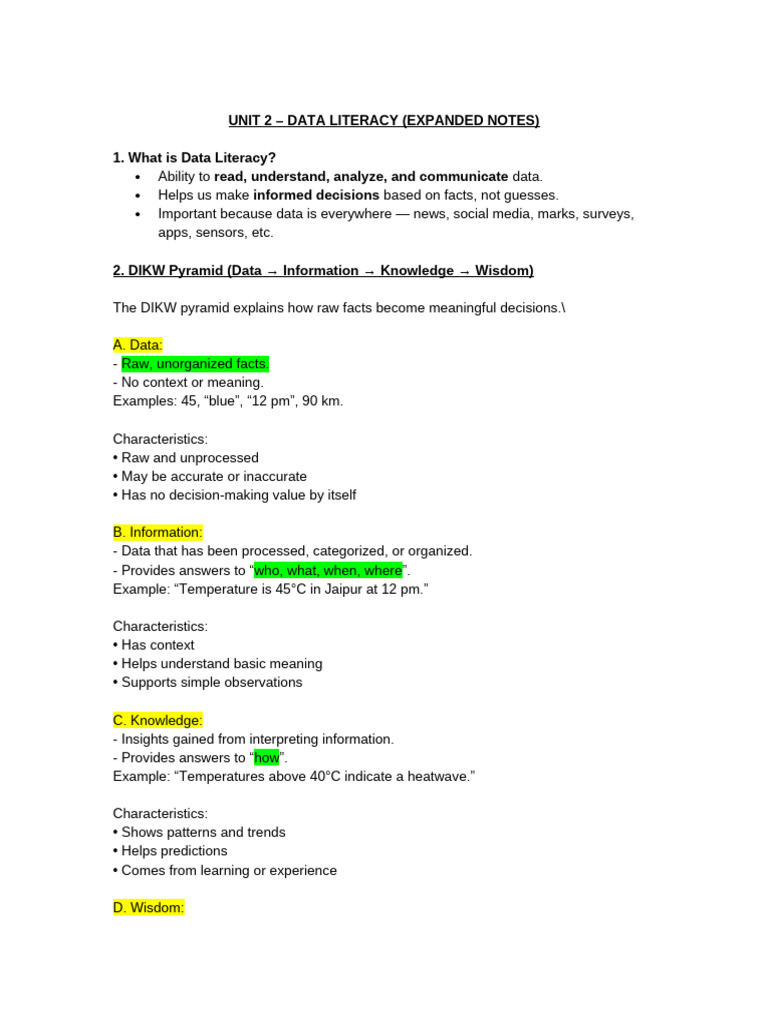 Data Literacy Expanded 2 To 6 | PDF | Data | Computer Security