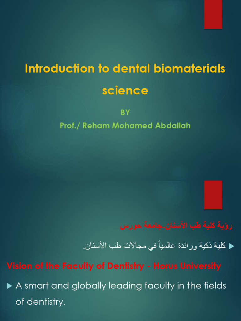 Introduction To Dental Biomaterials Final | PDF | Dental Material ...