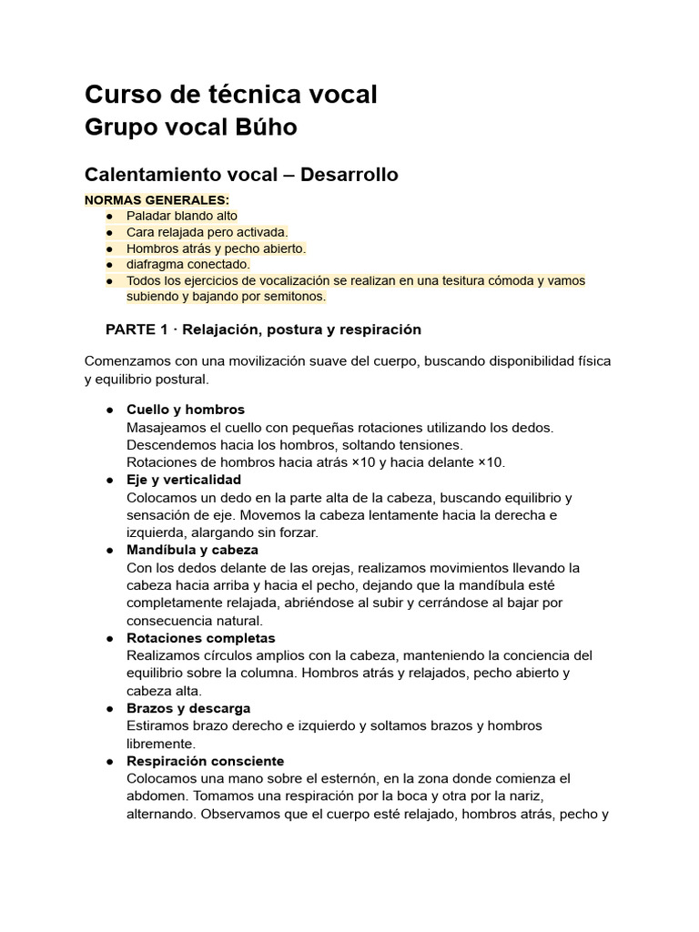 Curso de Técnica Vocal | PDF | Boca