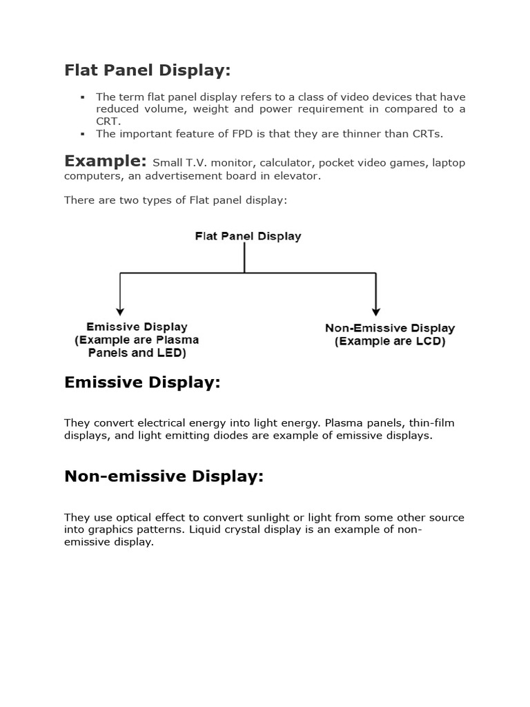 Flat Panel Display CG | PDF