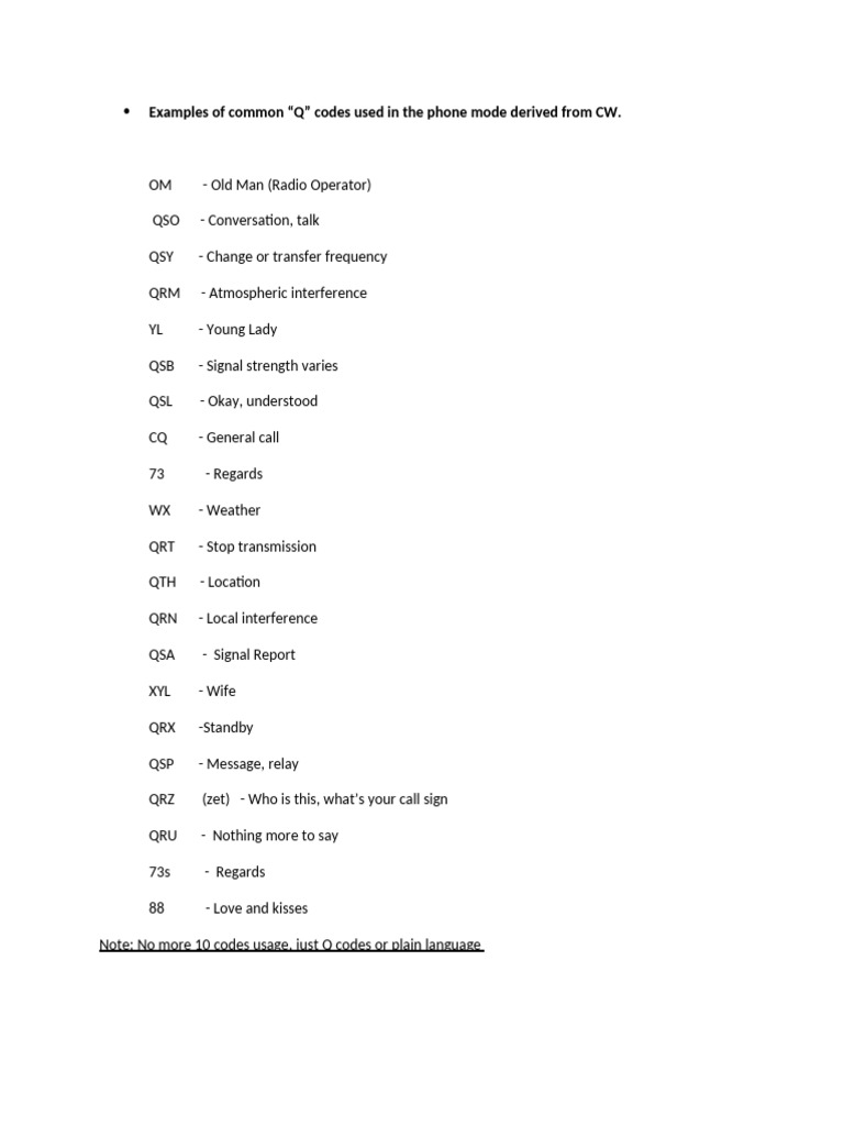 Examples of Q Codes | PDF