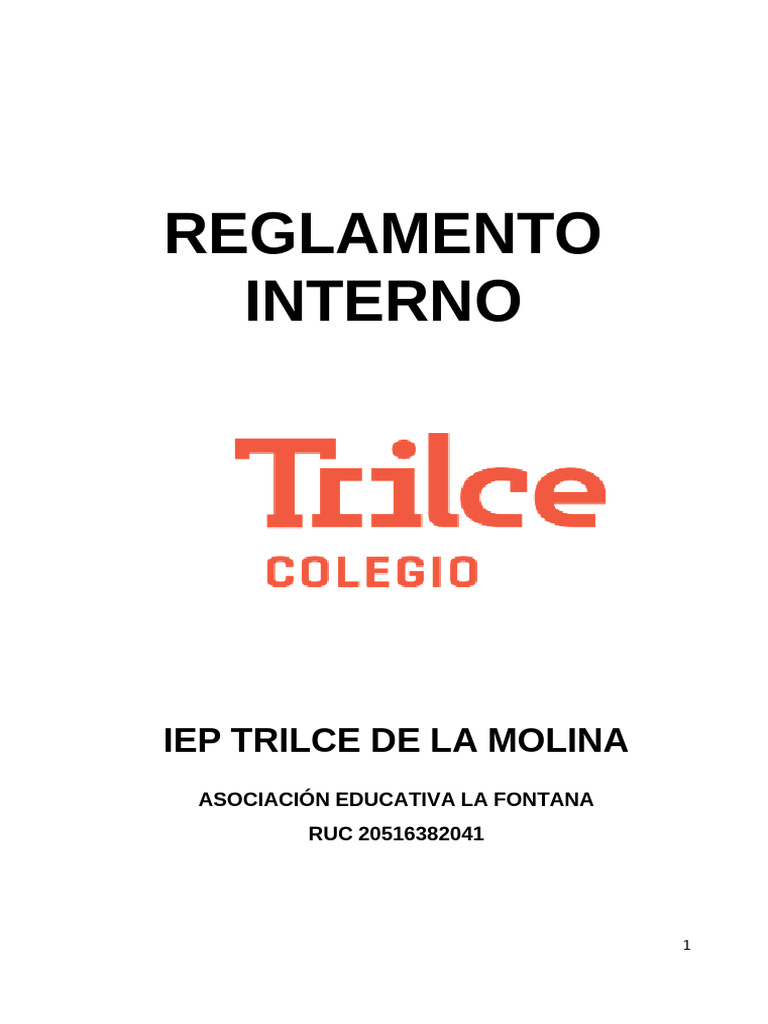 Reglamento Interno Trilce | PDF | Evaluación | Enseñando