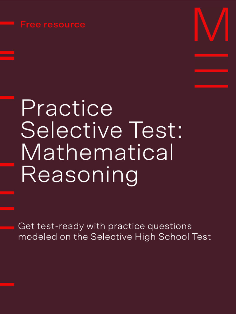 Matrix Practice Selective Test Mathematical Reasoning | PDF