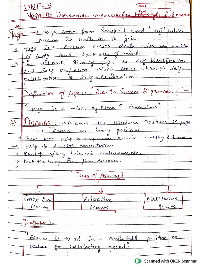 Unit-3 Yoga and Asanas | PDF