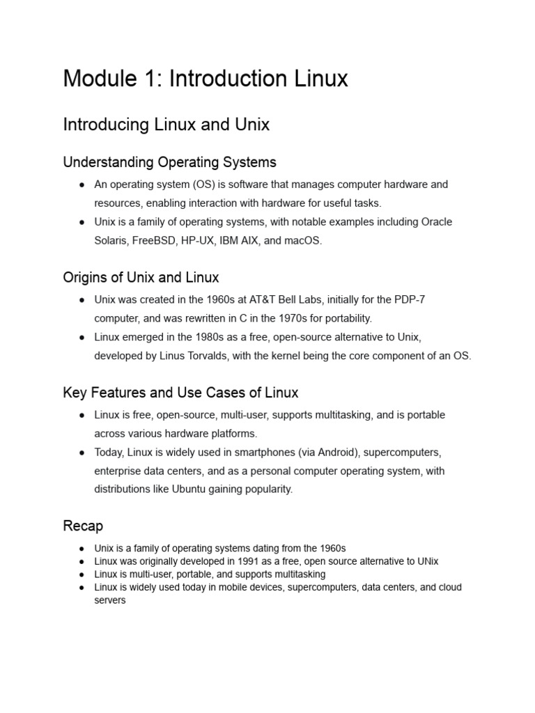 Introduction To Linux Commands and Bash Scripting | PDF | Linux | Linux ...