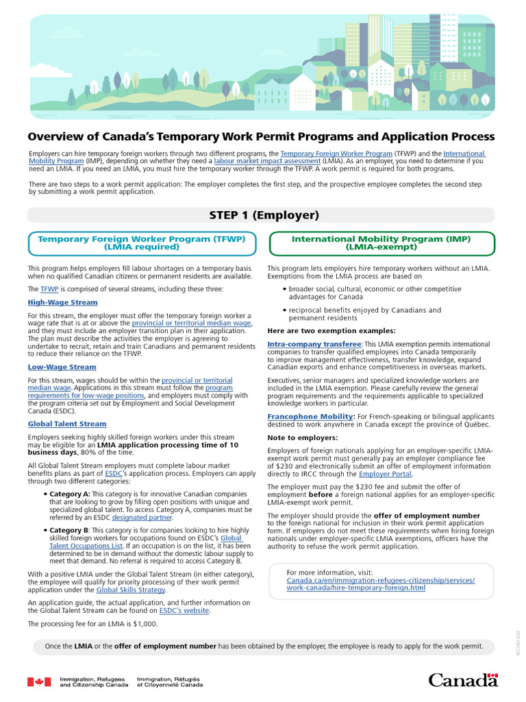 Overview Canada TWP Programs Process en | PDF | Employment | Foreign Worker