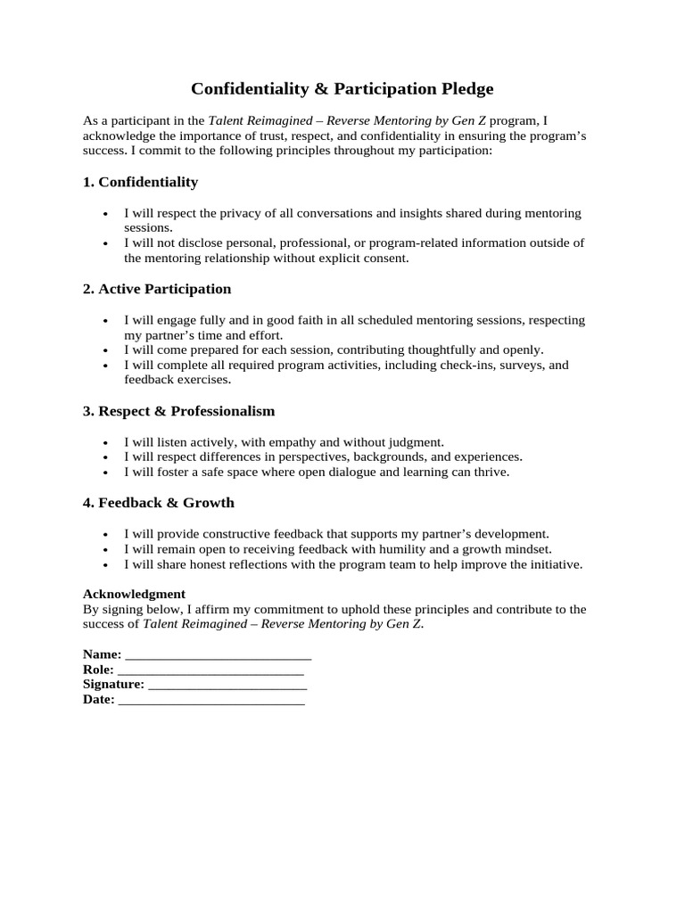 Participation Pledge | PDF