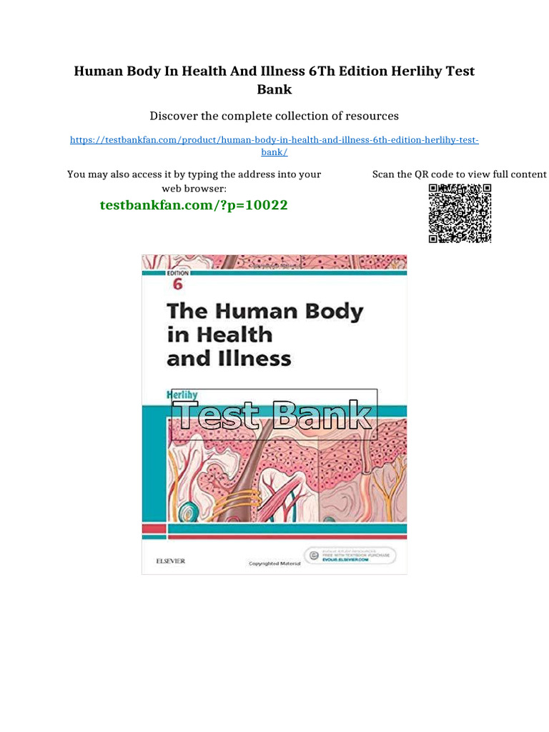Human Body in Health and Illness 6th Edition Herlihy Test Bank full ...