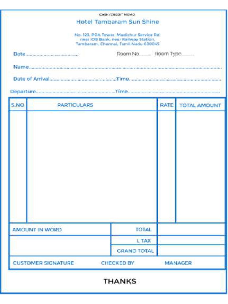 Room Bill PDF | PDF