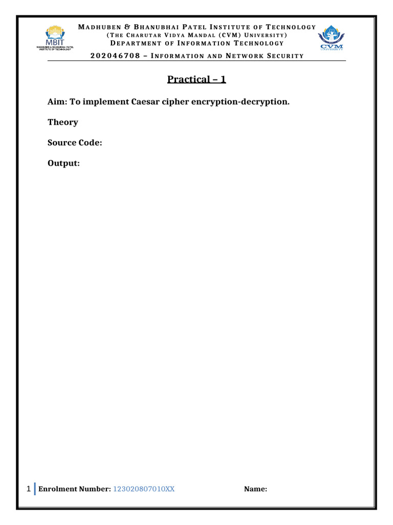 INS Lab Manual Format-Student | PDF