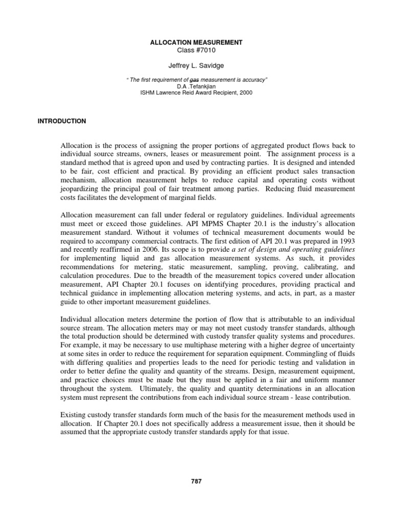 Allocation Measurement in Oil & Gas | PDF | Natural Gas | Petroleum