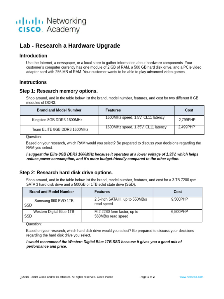 Research A Hardware Upgrade-2 | PDF | Solid State Drive | Random Access ...