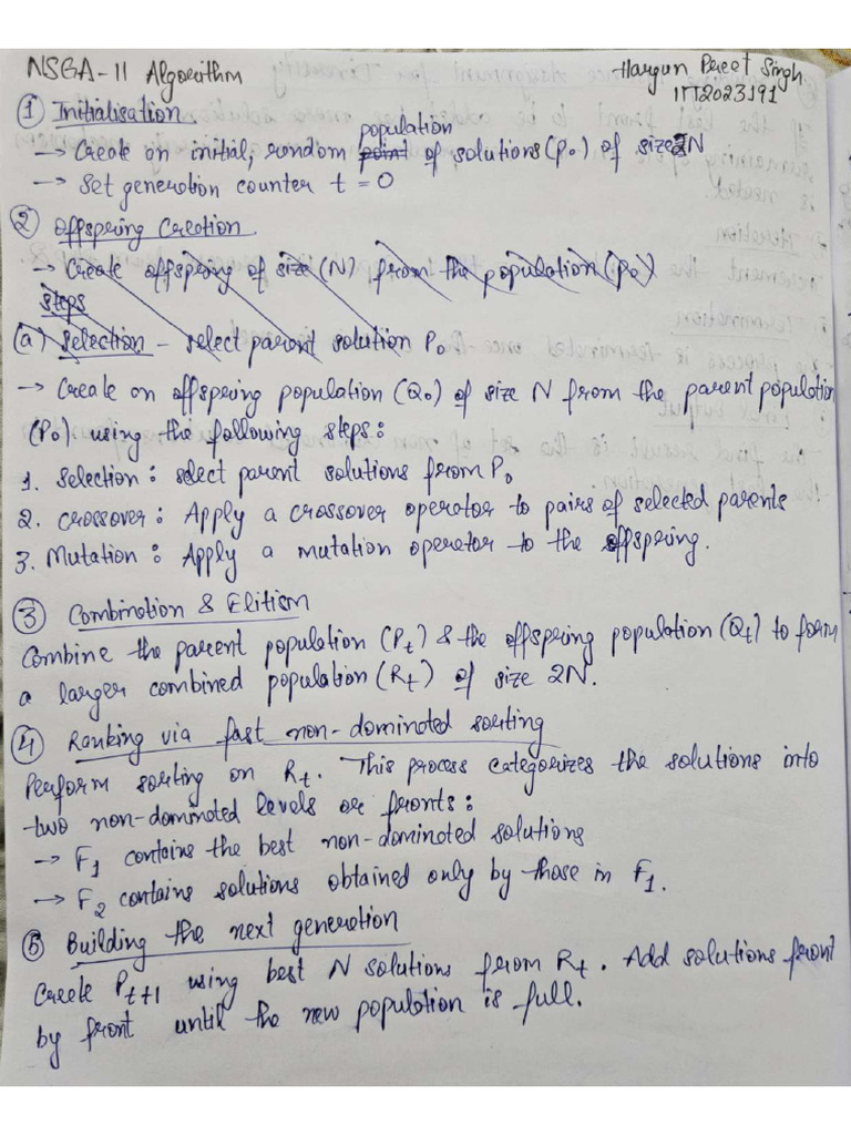 NSGA II Algorithm | PDF