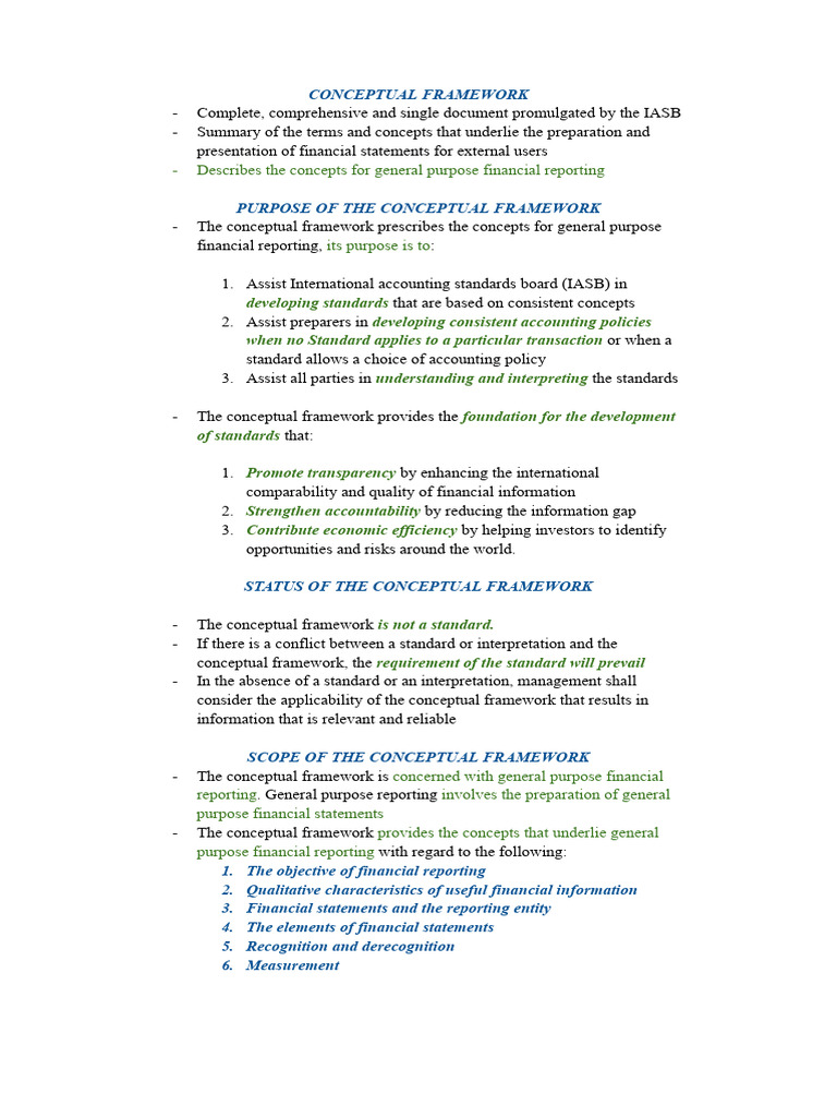 Conceptual Framework For Financial Reporting | PDF | Historical Cost ...