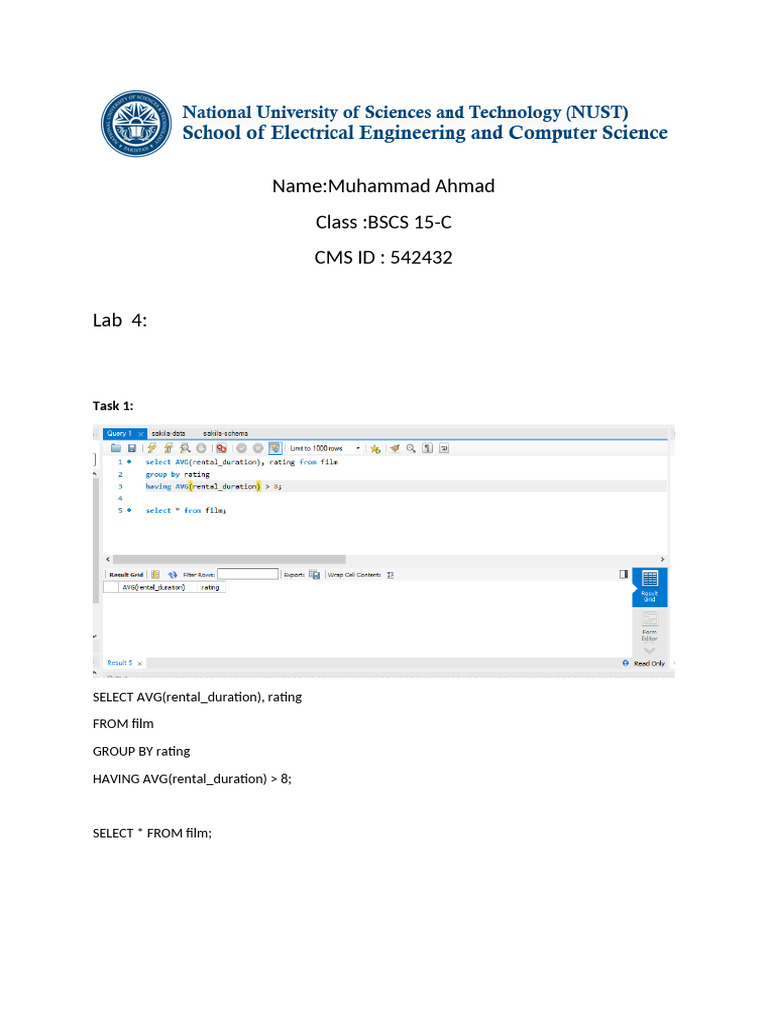 Lab 4 Solutions | PDF