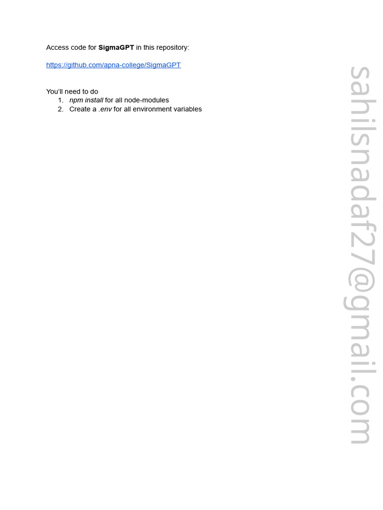 SigmaGPT Code | PDF