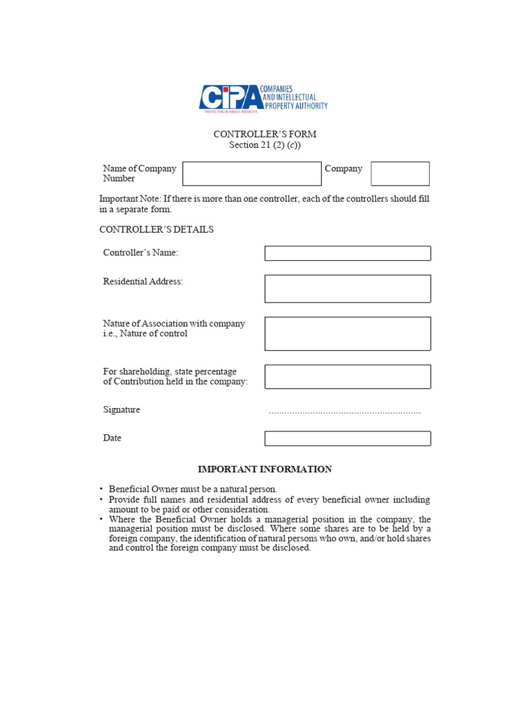 Controller's Form | PDF