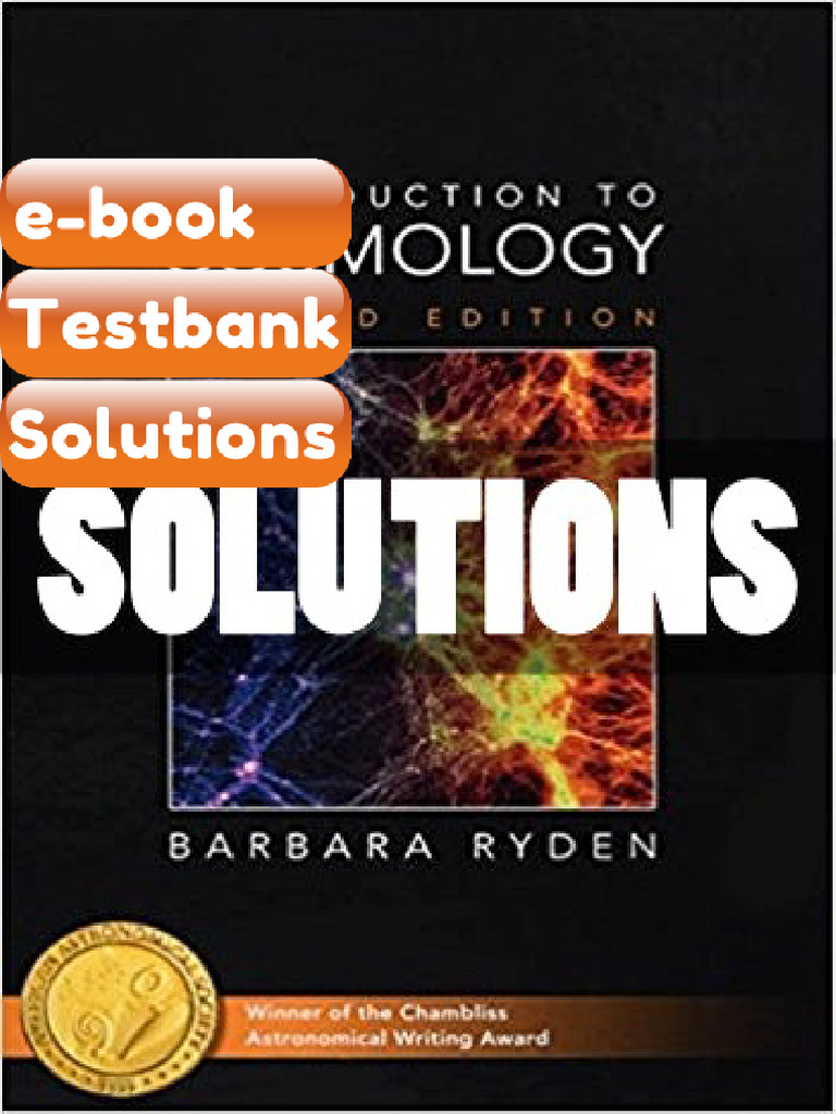 eBook & Testbank Introduction to Cosmology 2nd Edition Ryden | PDF ...