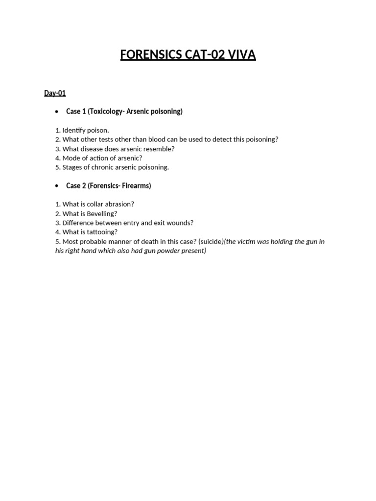 Forensics Cat-02 Viva | PDF