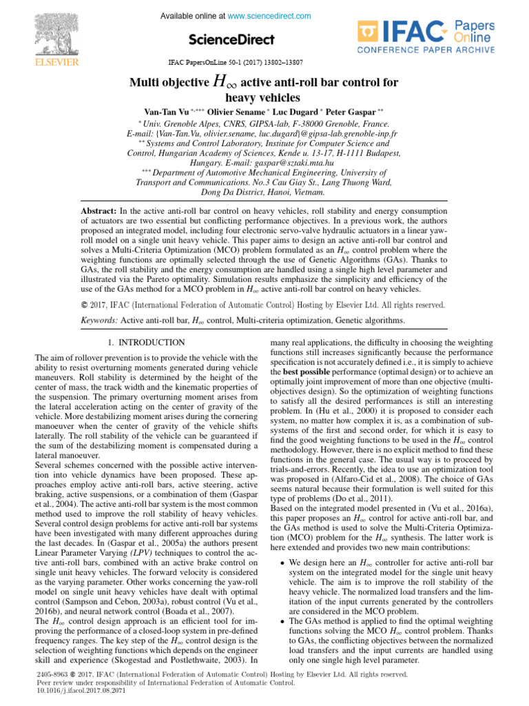 Final IFAC Online | PDF | Mathematical Optimization | Actuator