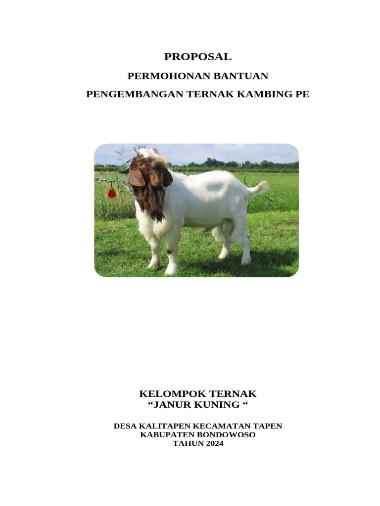 Contoh Proposal Ternak | PDF