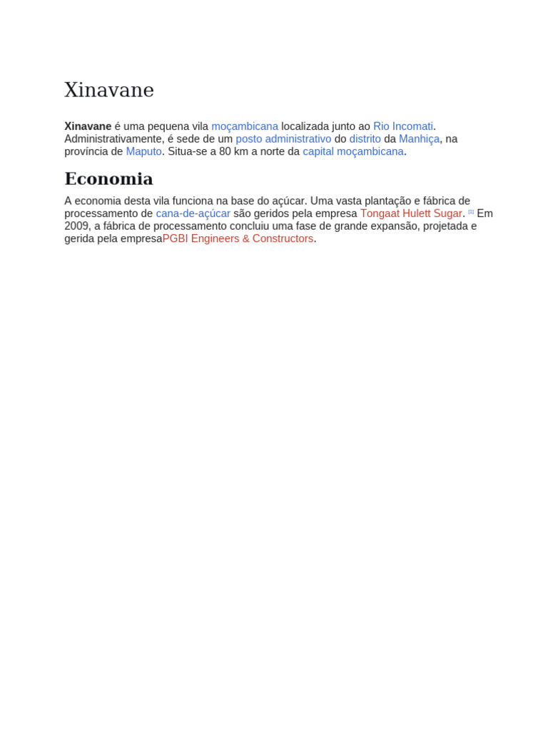 Xinavane | PDF