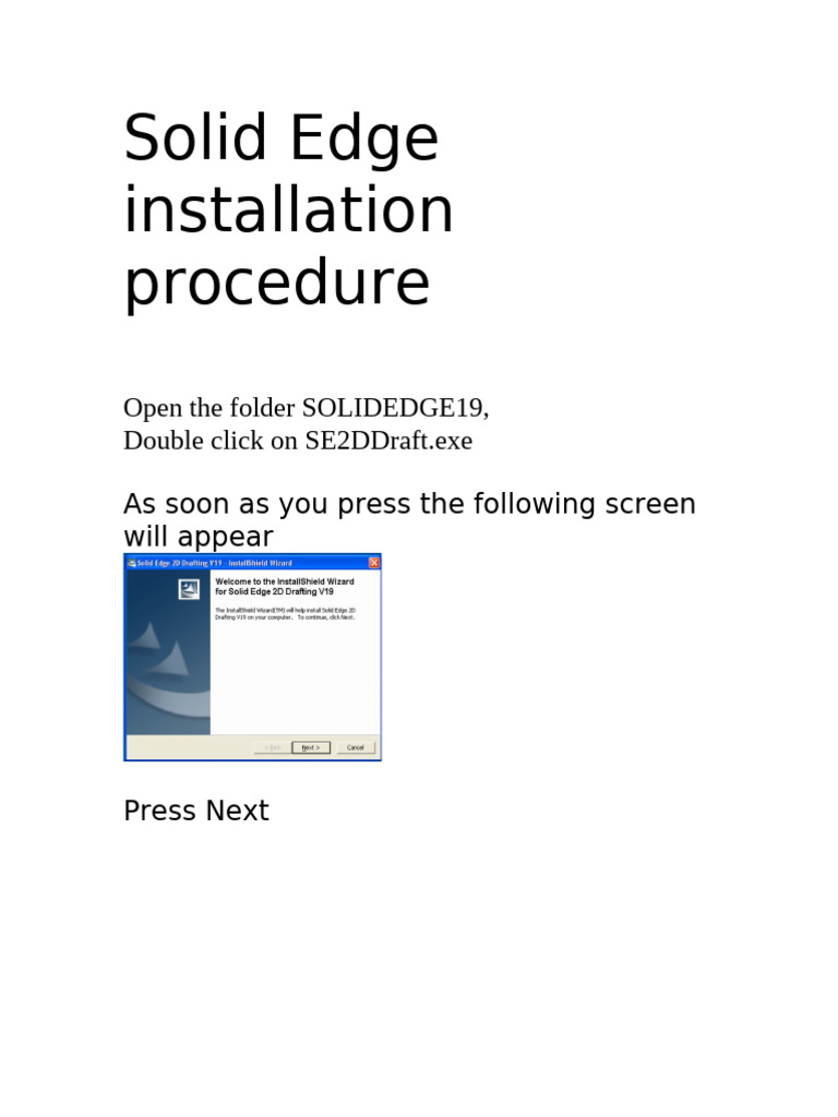 Solid Edge Instalation Procedure | PDF