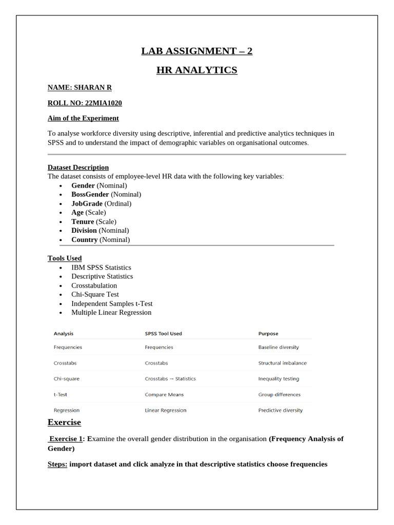 HR Lab 2 (22mia1020) | PDF | Statistics | Chi Squared Test