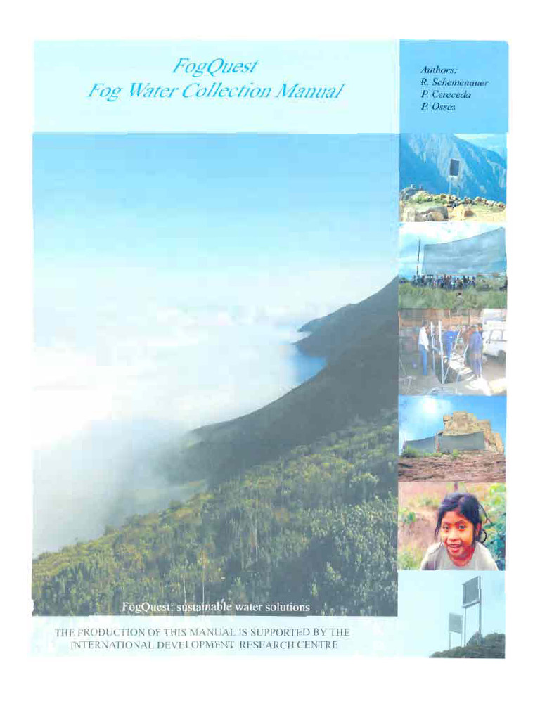Fog Water Collection Manual Fog Quest 2 | PDF | Precipitation | Fog