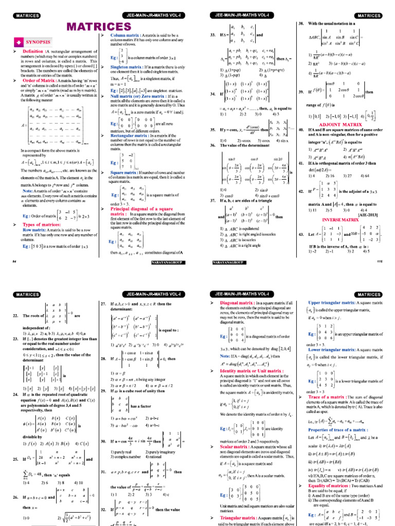 Matrices | PDF