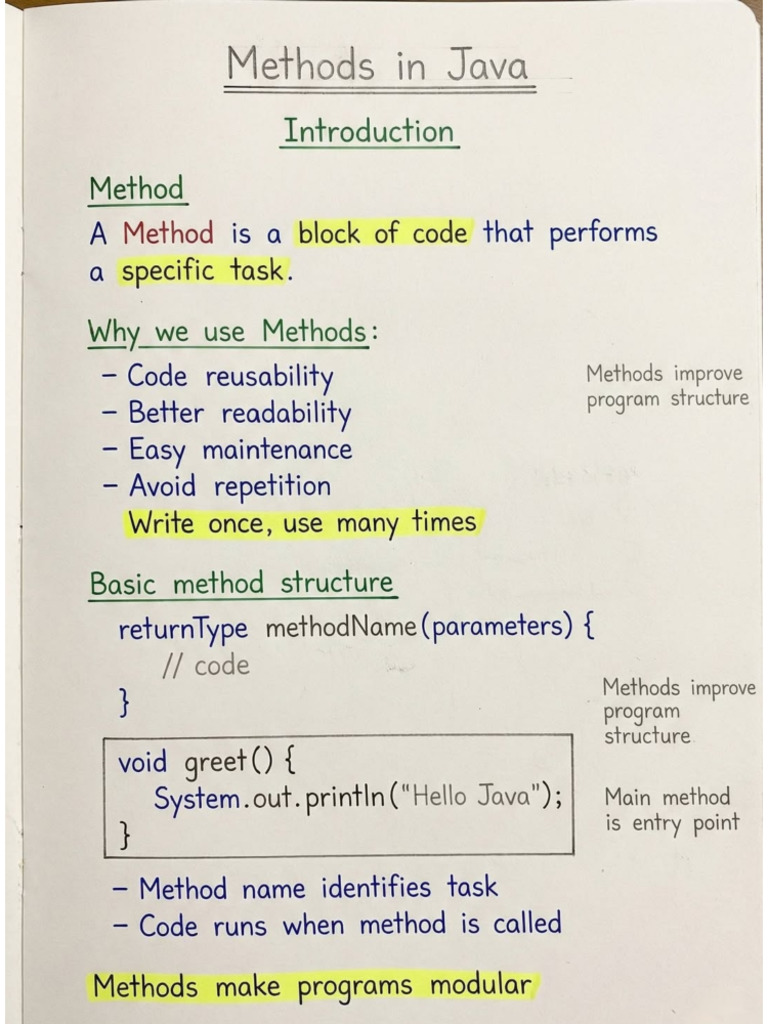 Methods in Java | PDF