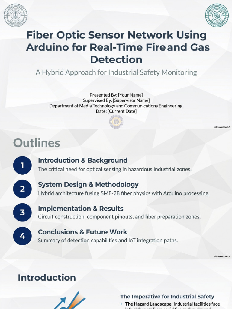 Fiber Optic Sensor Network Fire Gas Detection | PDF